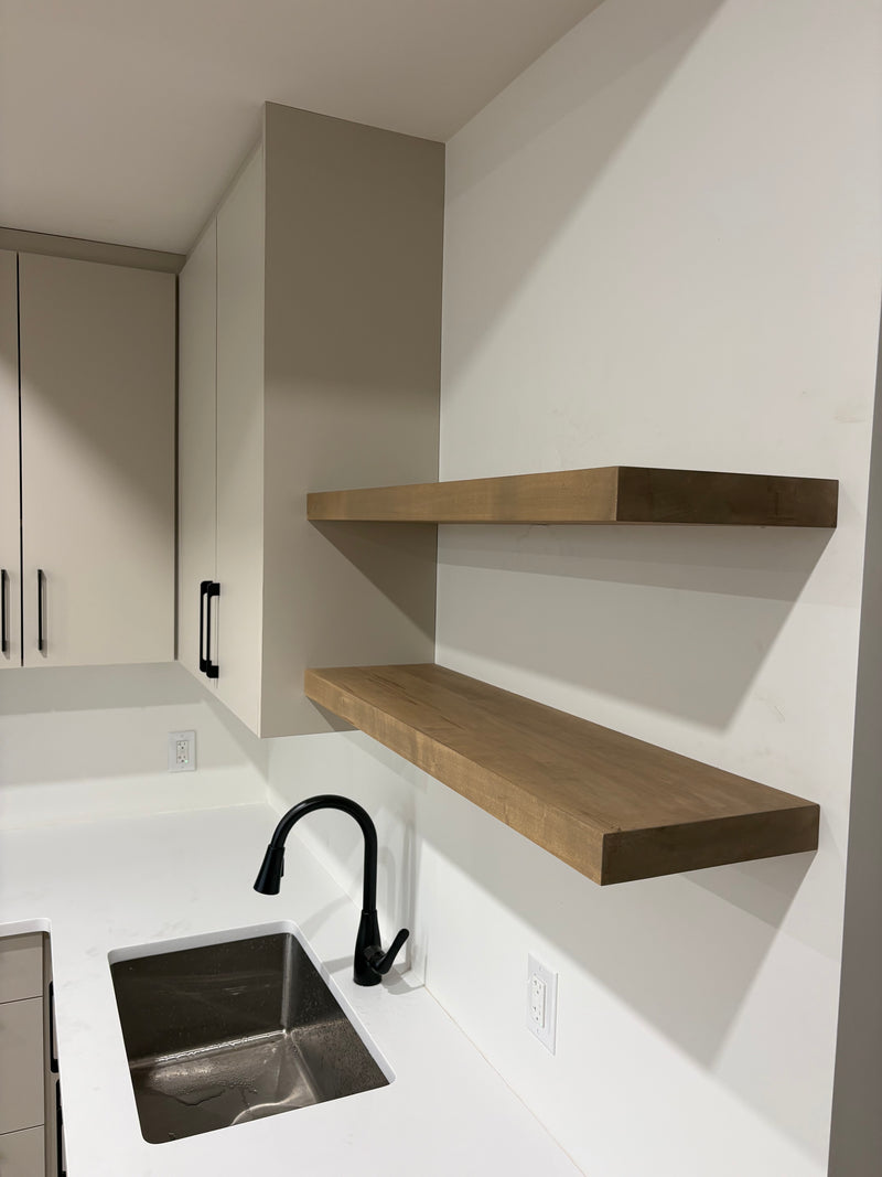 SHELV floating shelves in a customer home