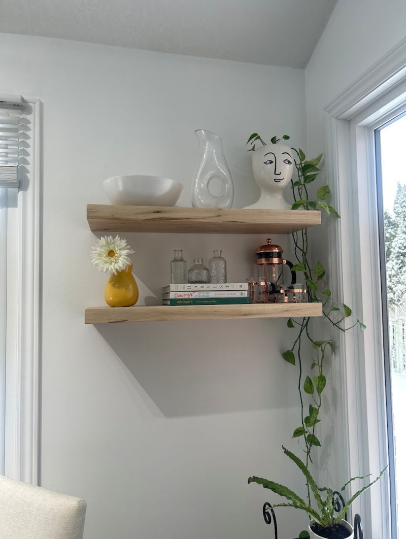 SHELV floating shelves in a customer home