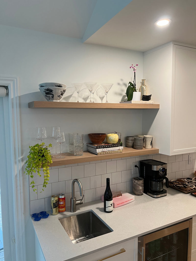 SHELV floating shelves in a customer home