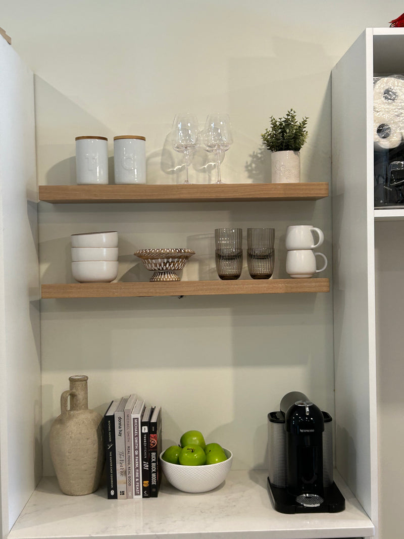 SHELV floating shelves in a customer home